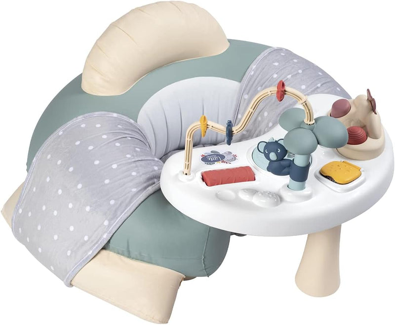 Smoby Toys - Little Smoby Babysitz mit Spieltisch - aufblasbarer Rundsitz mit Rücken- und Armlehne,