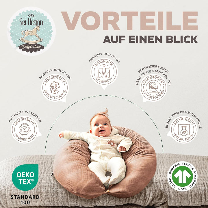 sei Design Stillkissen Mikroperlen XXL Lagerungskissen Schwangerschaftskissen Seitenschläferkissen 1