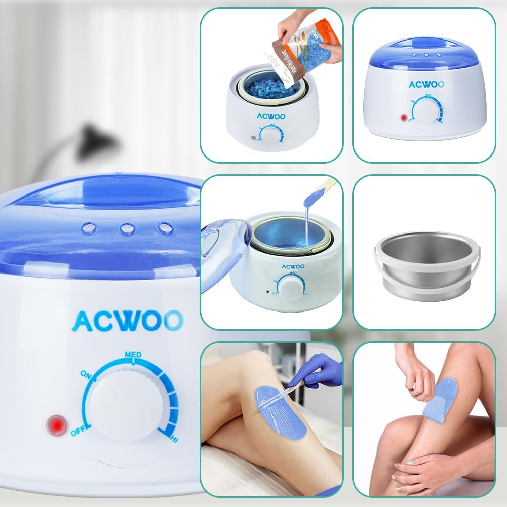 ACWOO Waxing Wachswärmer set, Waxing Set-Wachsmaschine Wachswärmer gerät, Waxing Maschine Set, Wachs