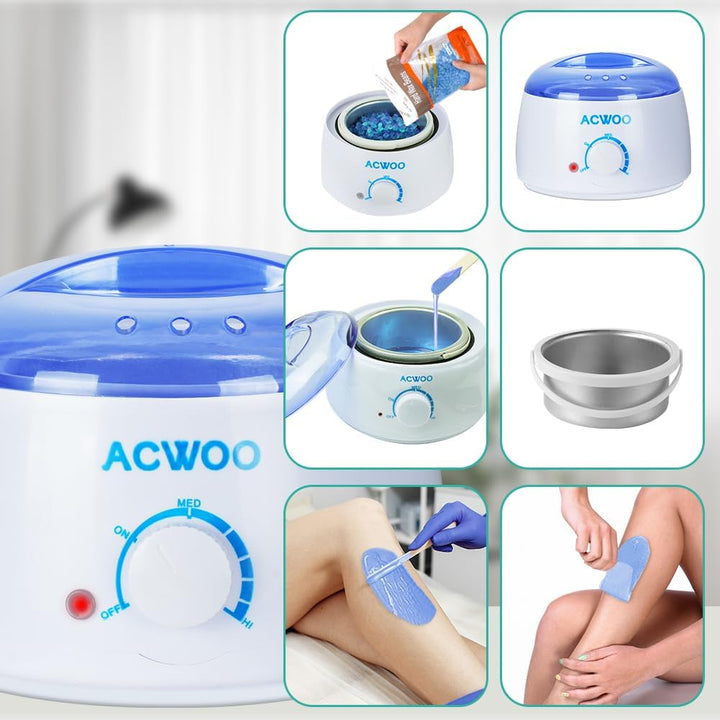 ACWOO Waxing Wachswärmer set, Waxing Set-Wachsmaschine Wachswärmer gerät, Waxing Maschine Set, Wachs