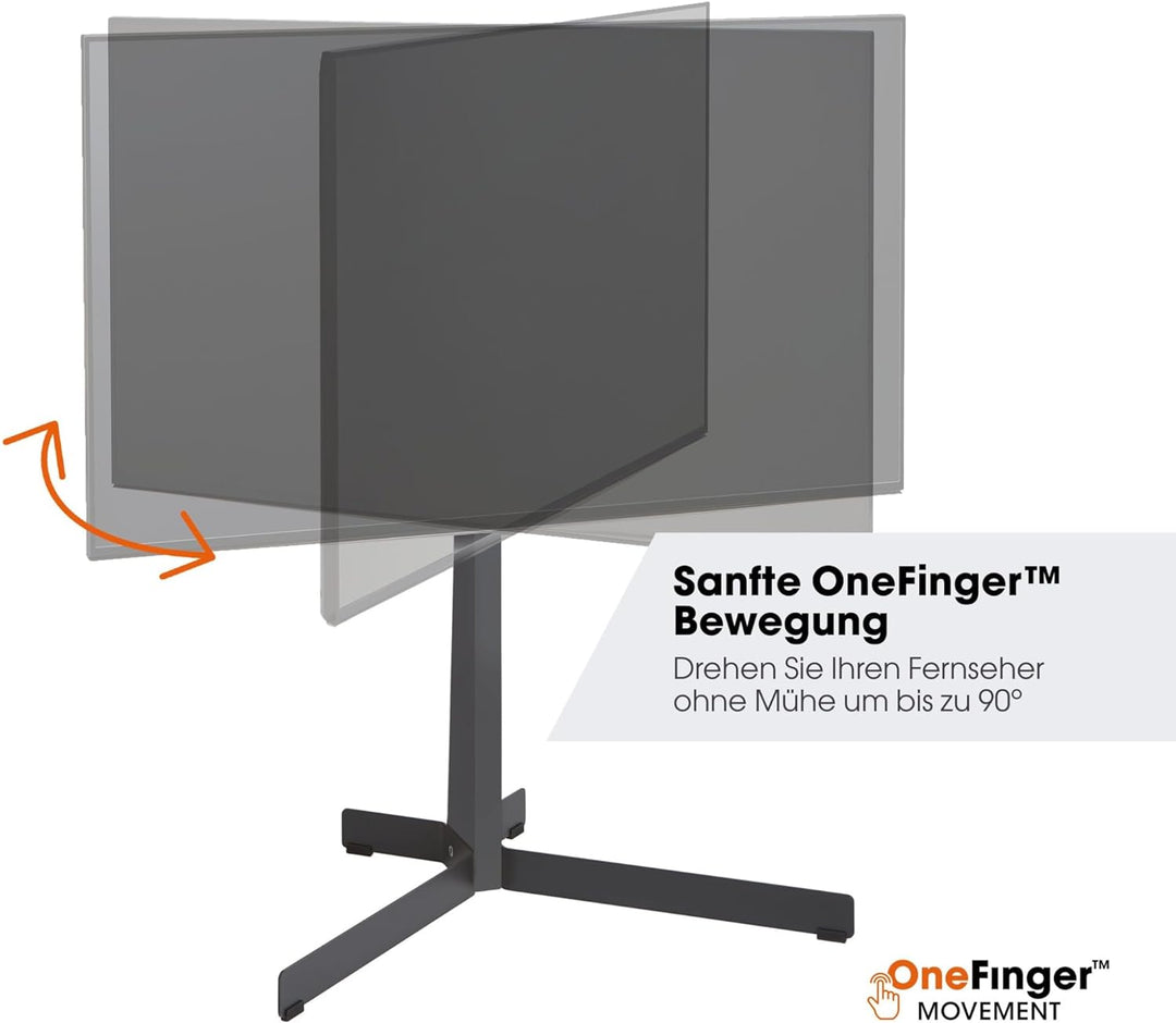 Vogels TVS 3690 TV-Ständer für 40-77 Zoll Fernseher, Max. 50 kg, Schwenkbar bis zu 90 Grad, Max. VES