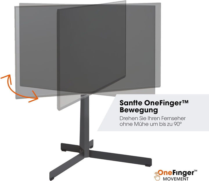 Vogels TVS 3690 TV-Ständer für 40-77 Zoll Fernseher, Max. 50 kg, Schwenkbar bis zu 90 Grad, Max. VES