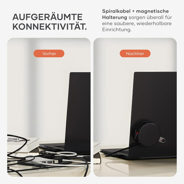 SATECHI OntheGo™ 7-in-1 USB-C Hub, magnetischer kompakter Multiport Adapter 100W Power Delivery, HDM