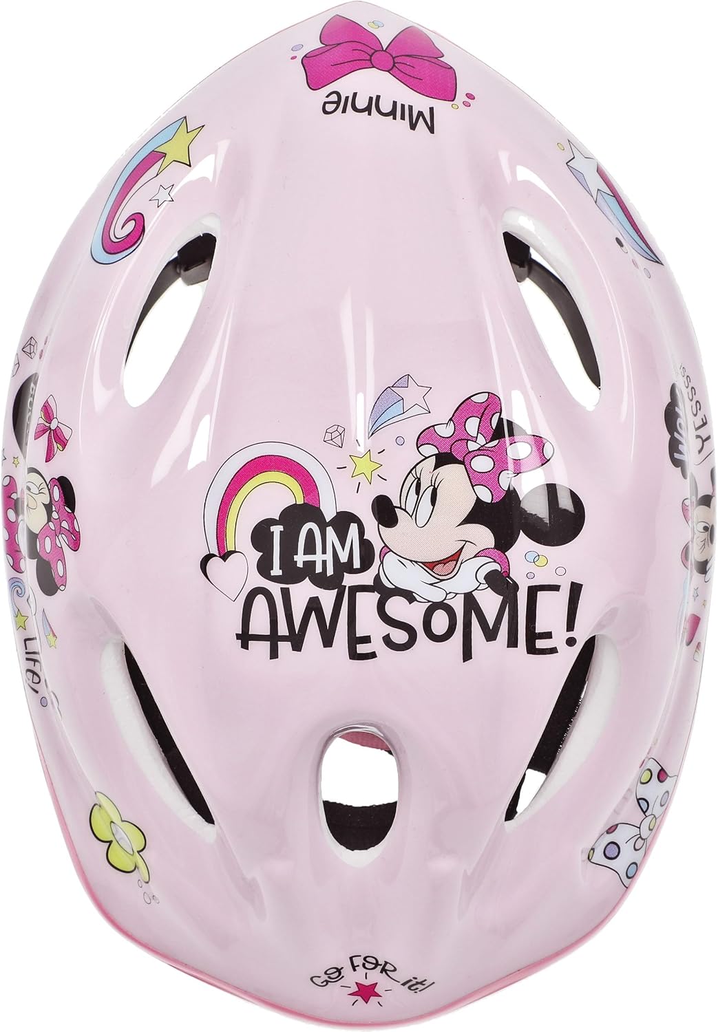 Kinderhelm - Disney Minnie Mouse - Gr. 52-56 - Circa 3 bis 15 Jahre - incl. Name - für Kinder Mädche