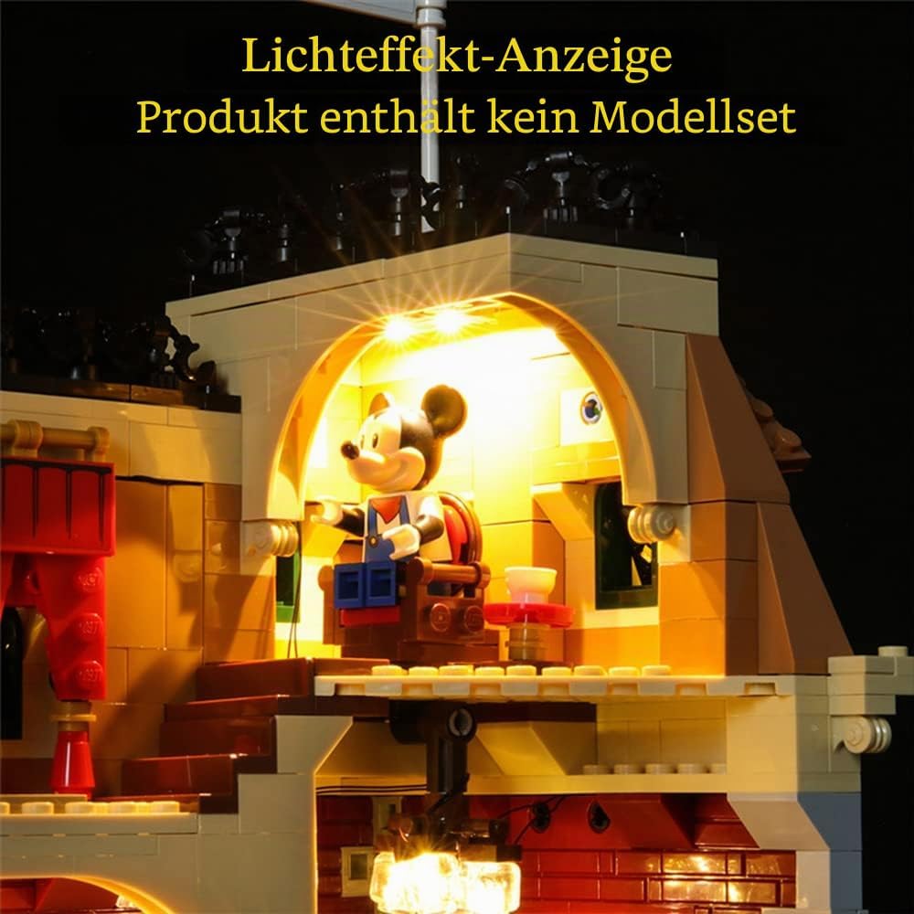 GEAMENT LED Licht-Set Kompatibel mit Lego Disney Zug mit Bahnhof (Disney Train and Station) - Beleuc