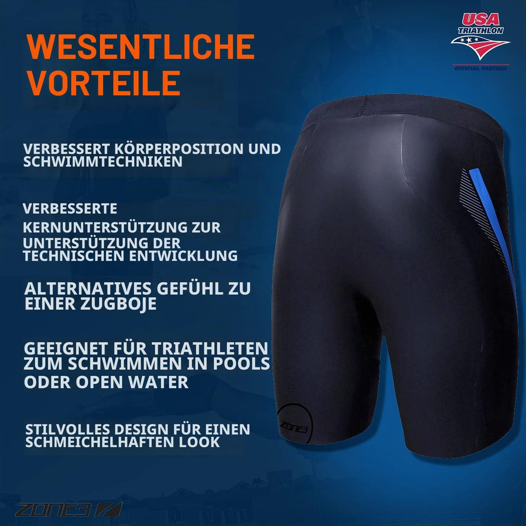 Zone3 Originals 5/3mm Buoyancy Shorts Black/Blue 2019 Badehose, L