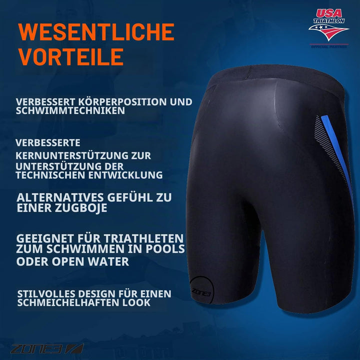 Zone3 Originals 5/3mm Buoyancy Shorts Black/Blue 2019 Badehose, L