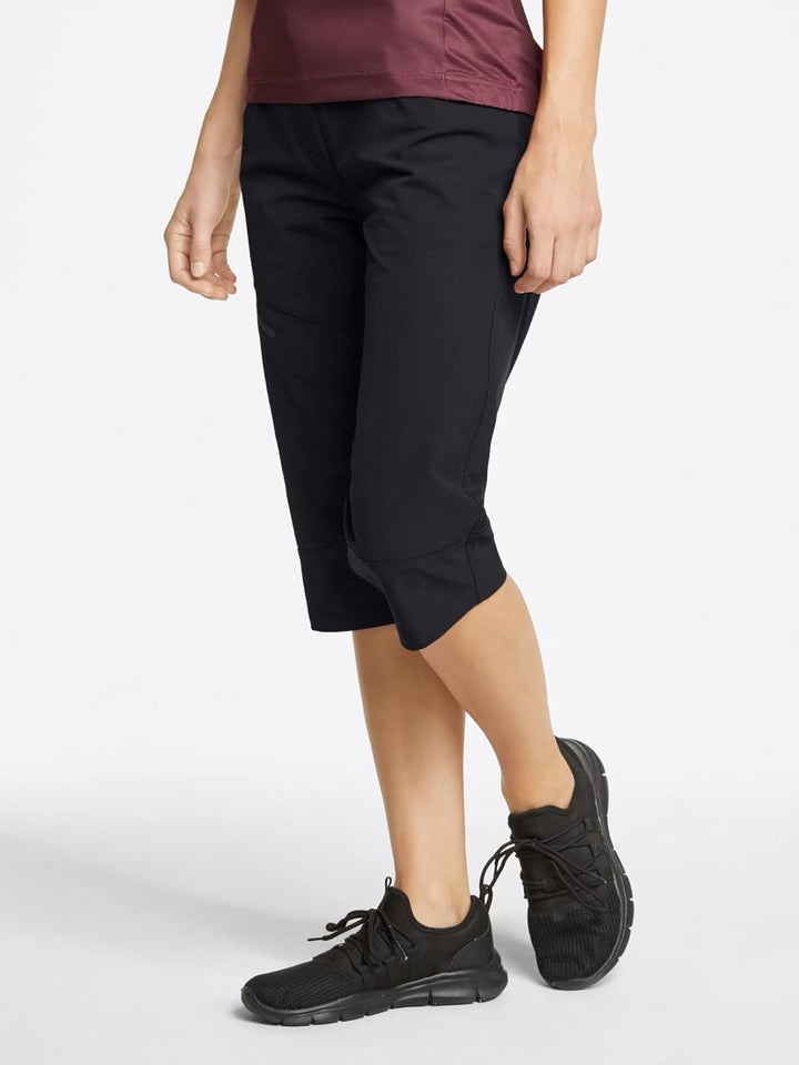 Ziener Damen Outdoor-Shorts/Rad- / Wander-Hose - atmungsaktiv,schnelltrocknend,elastisch,3/4,Knielan