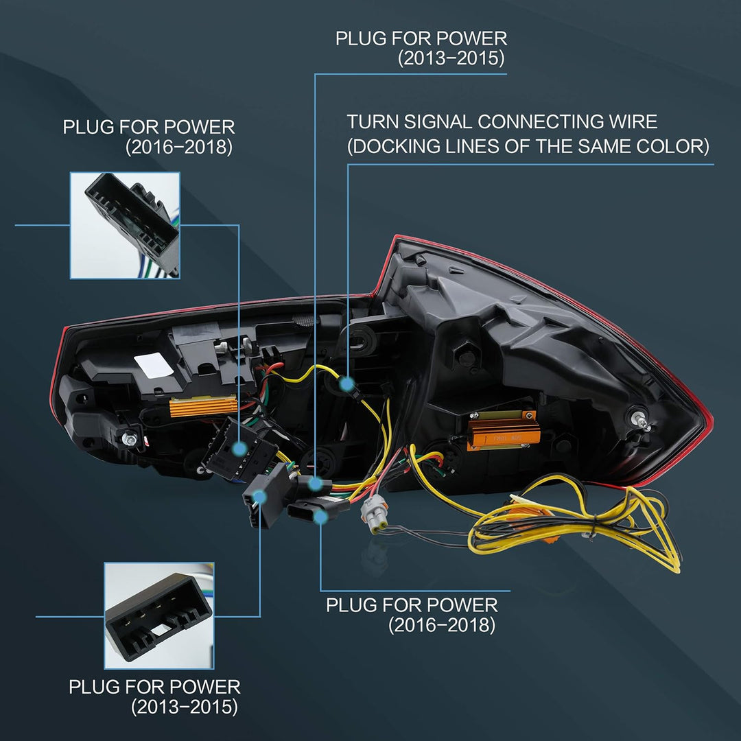 VLAND Rückleuchten Kompatibel mit BMW 3 Series F30 F35 F80 2012-2018 mit Blinker-Sequenzanzeige Rück