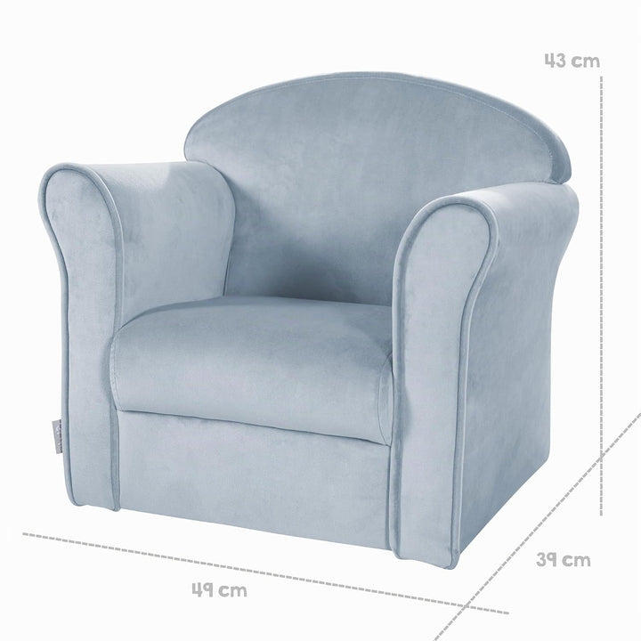 roba Kindersessel Lil Sofa mit Armlehnen - für Jungen und Mädchen - Bequemer Babysessel - Samtstoff