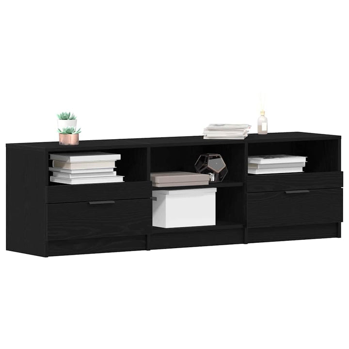 vidaXL TV-Schränk 150 x 33,5 x 45 cm Schwarz Eichen-Optik | Hier hast du genug Platz für all deine M