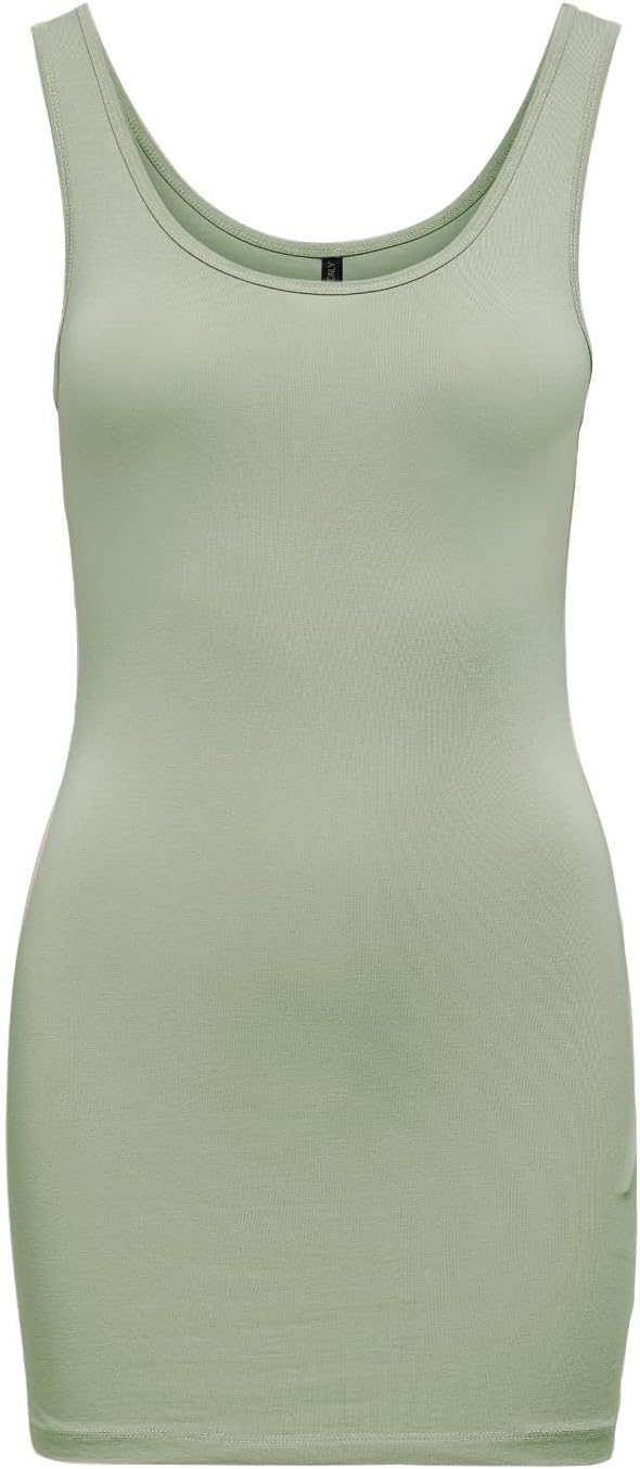 ONLY Damen Onllive Love Long Tank Noos Top S Grün/Blau (1 X Desert Sage/ 1x Balsam Green/ 1x China B
