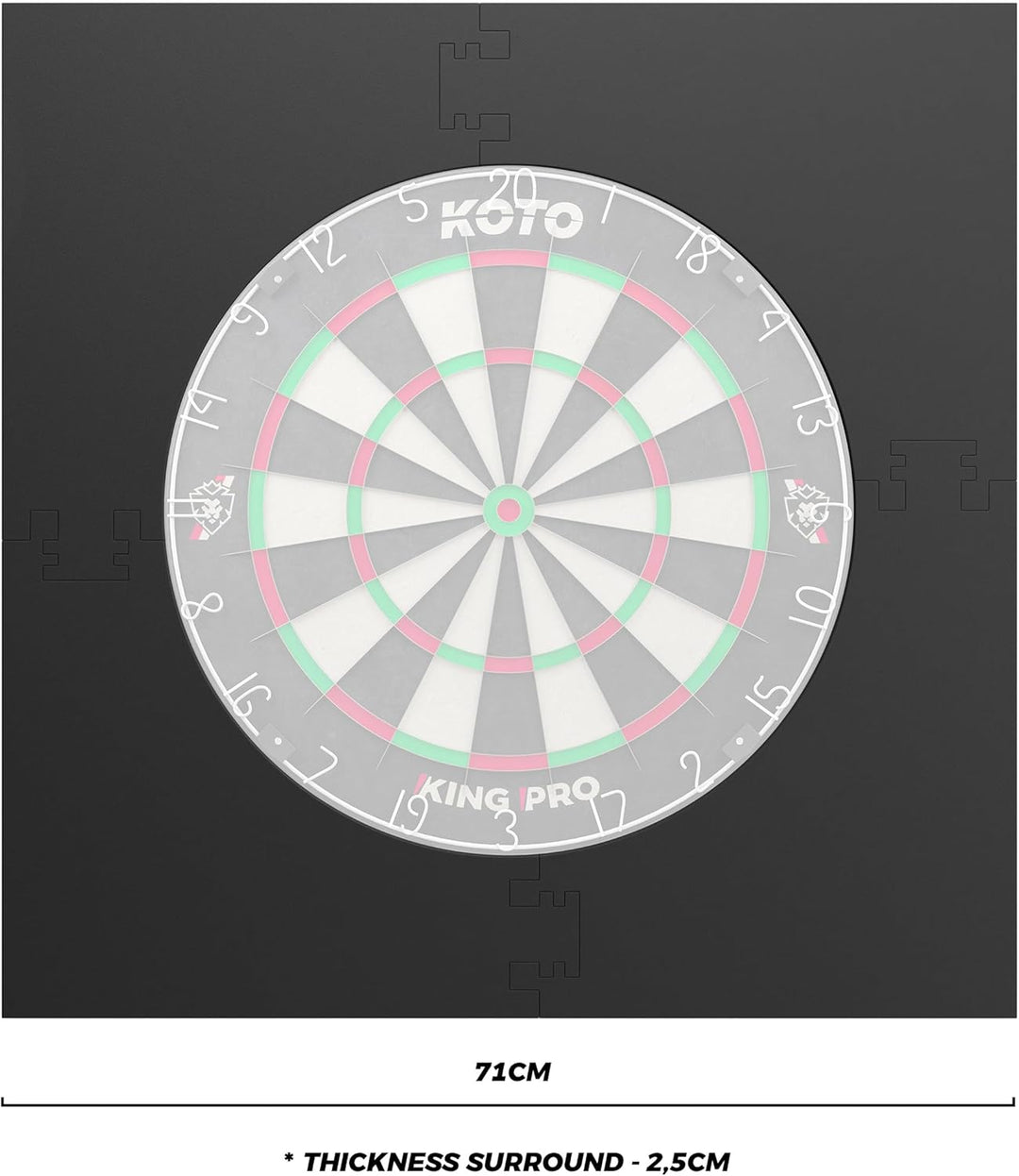 KOTO - 4pcs. Dart Surround, langlebige Dart wandschutz, verhindert Schäden, Eva 4PCS Quadrat Schwarz