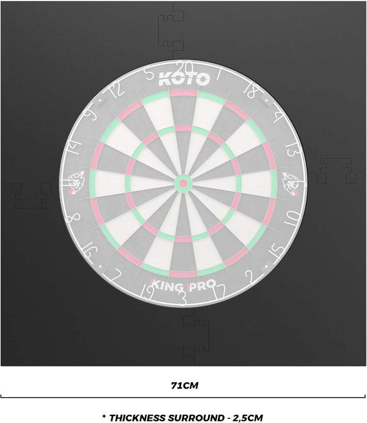 KOTO - 4pcs. Dart Surround, langlebige Dart wandschutz, verhindert Schäden, Eva 4PCS Quadrat Schwarz