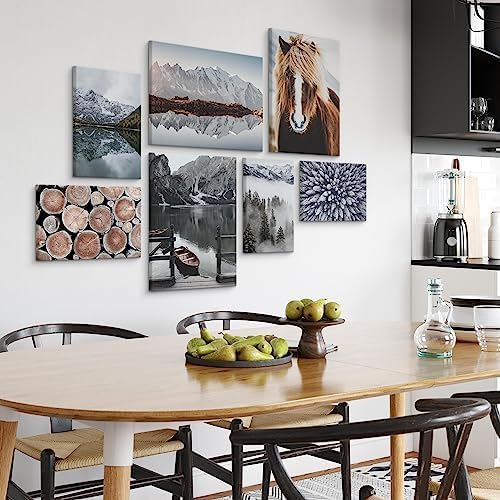Muralo - Wandbilder Set - Leinwand Bilder Set Aufhängefertig - Bilder für Wohnzimmer Schlafzimmer -