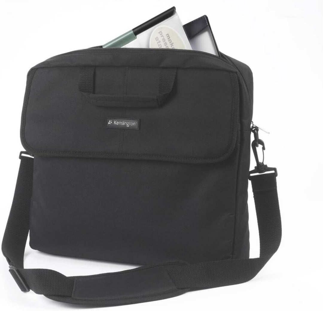 Kensington Laptop Tasche, Klassische Tasche für 15,6 Zoll Laptops mit Tragegriff und Schultergurt fü