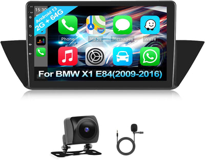 2+32G CAMECHO Android 11 Autoradio Für BMW X1 E84(2009-2016),10.1" Bildschirm Doppel Din Radio Mit C