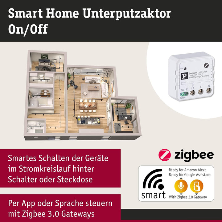 Paulmann SH ZB Unterputzaktor On/Off 230V max 300W 50139