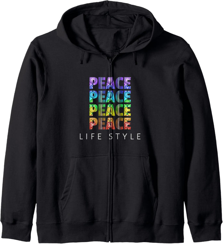 Chakra Peace Lifestyle Friedenssuchende Yoga Geschenk Kapuzenjacke