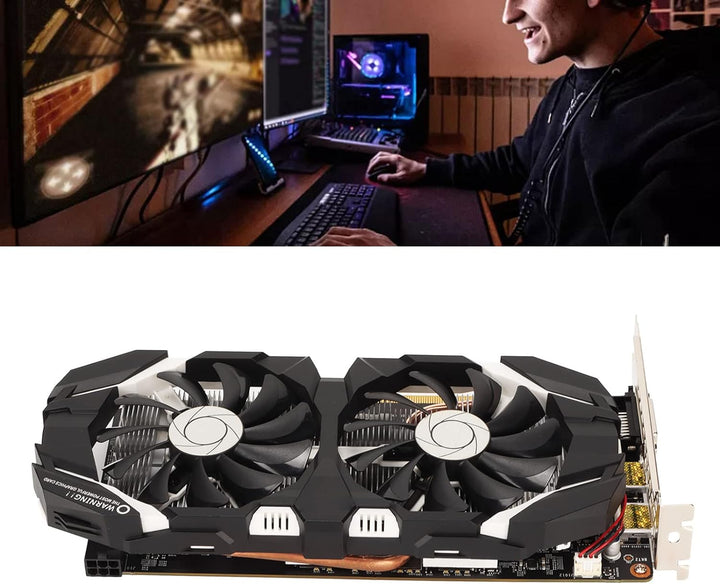 Annadue GTX 1060 Grafikkarte, 6 GB/5 GB/3 GB GDDR5 192 Bit Gaming Video Grafikkarte mit Zwei Lüftern