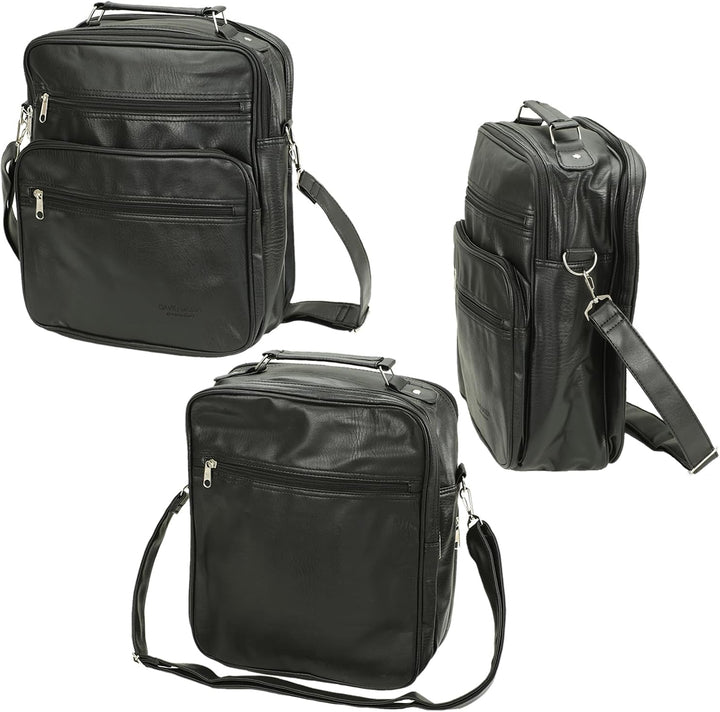 Business Arbeitstasche Herren Damen – Leder Umhängetasche/Schultertasche/Messenger Bag – Wasserabwei