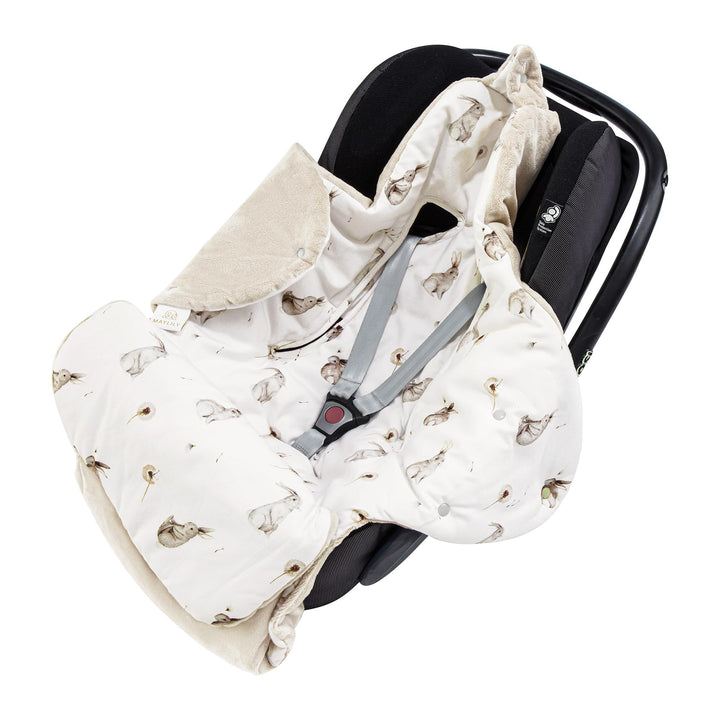 Einschlagdecke Babyschale - Kinderwagen Decke - Babyschale Decke - Bamboo Babydecke für Autositz - B