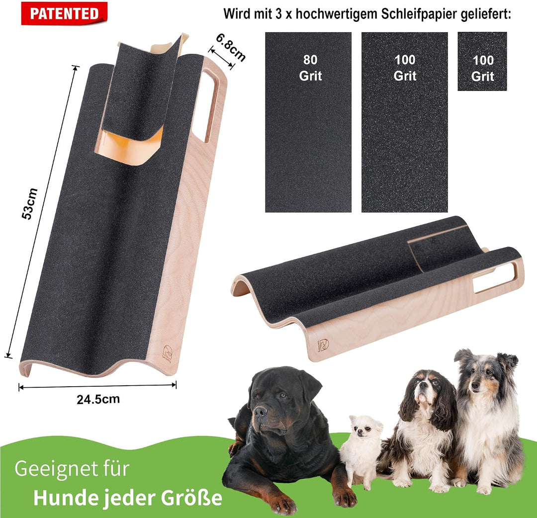 M-förmiges Hundekratzpad für Nägel mit Leckerli-Box, Hundenagel-Kratzbrett, Hundenagelfeilenspielzeu