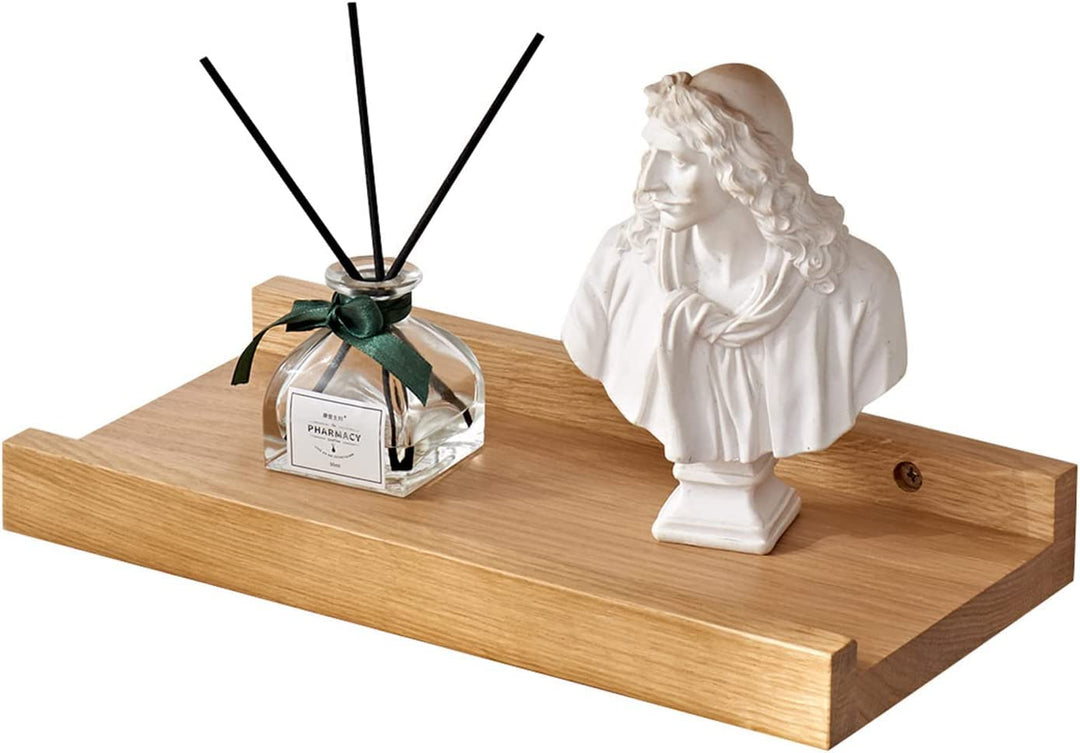 Bilderleiste Holz, 30cm Rustikales Eiche Massiv Schweberegal Wandregal gewürzregal Wand regalbrett H