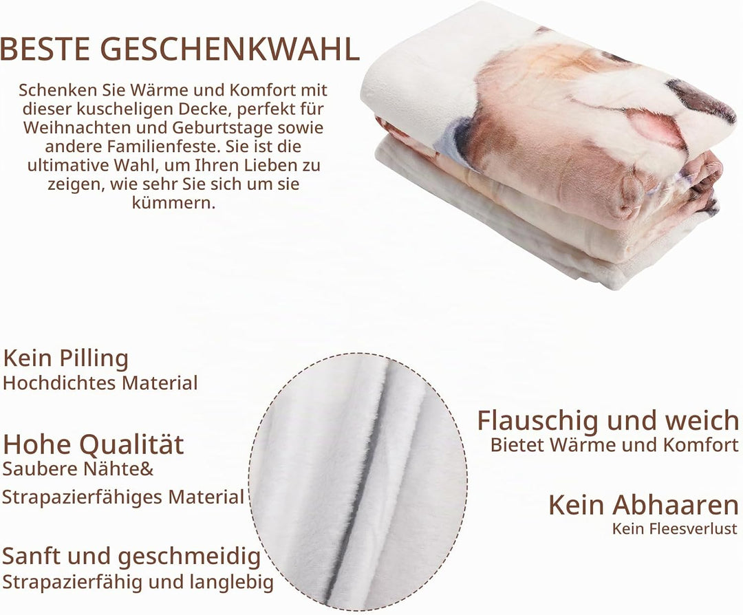 Geschenk für Mut &amp; Trost Flauschige Otter Kuscheldecke 130x150cm aus Flanell gute besserung geschenk