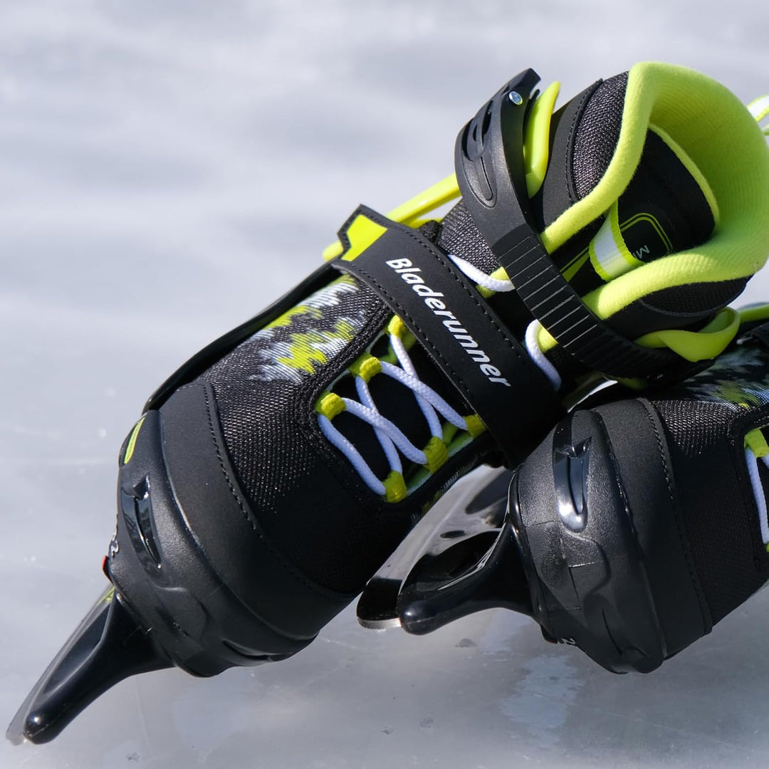 Bladerunner Micro Ice Schlittschuh Grössenverstellbar, Jungen, Schwarz/Limette, 36-40