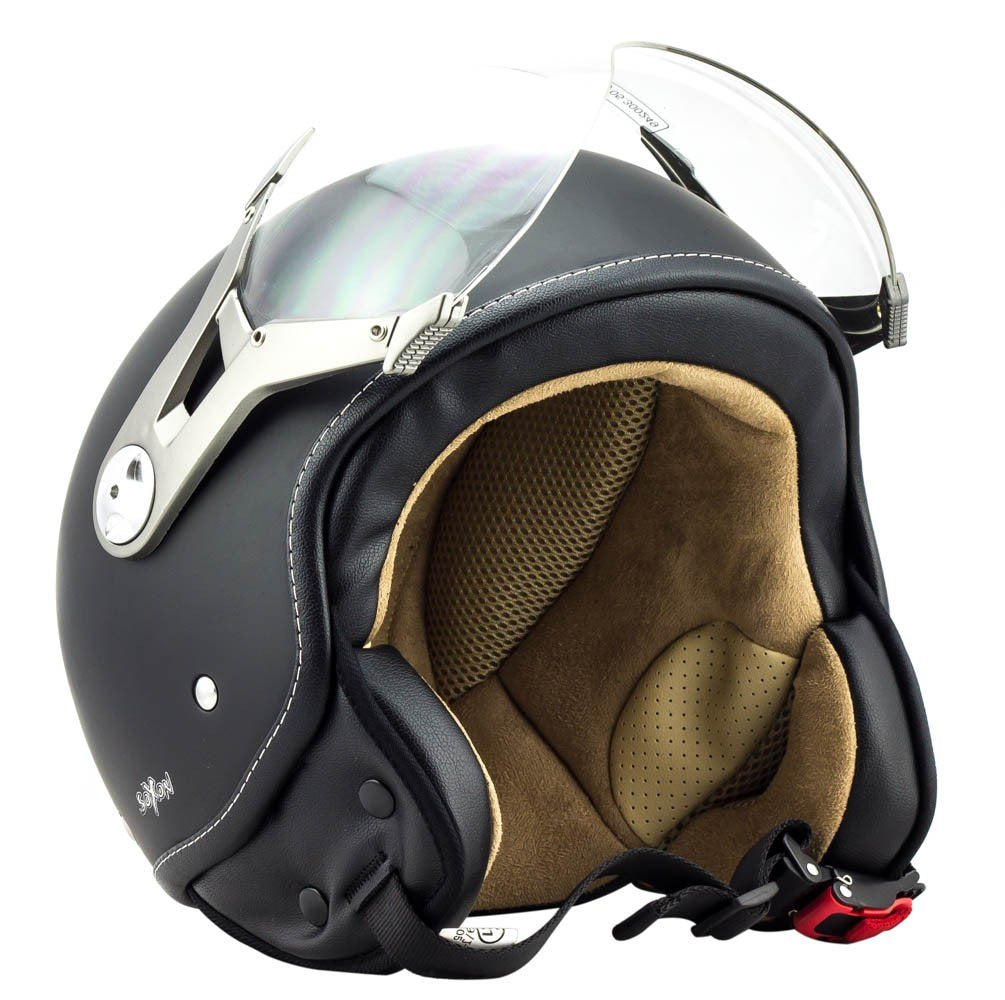 Soxon® SP-325 Mono „Night“ · Jet-Helm · Motorrad-Helm Roller-Helm Scooter-Helm Moped Mofa-Helm Chopp