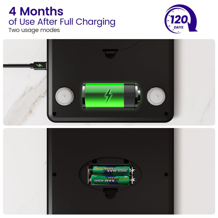 Digitale Küchenwaage, USB C Elektronik Küchenwaage, 15 kg Hochpräzise 1g/0.03oz Lebensmittelwaage, P