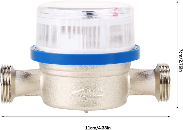 15mm 1/2 "Wasserzähler Kunststoff Kaltwasserzähler Einzigen Wasserdurchfluss Trocknungstisch Messwer