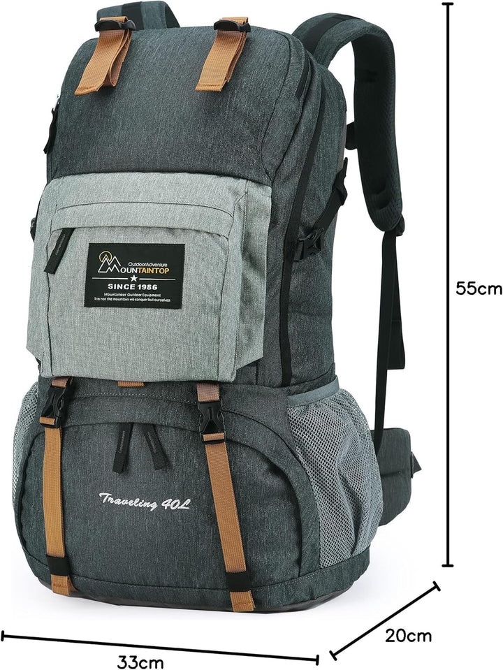 MOUNTAINTOP 40L Wanderrucksack Herren Damen Trekkingrucksack Backpacker Reiserucksack Outdoor Campin