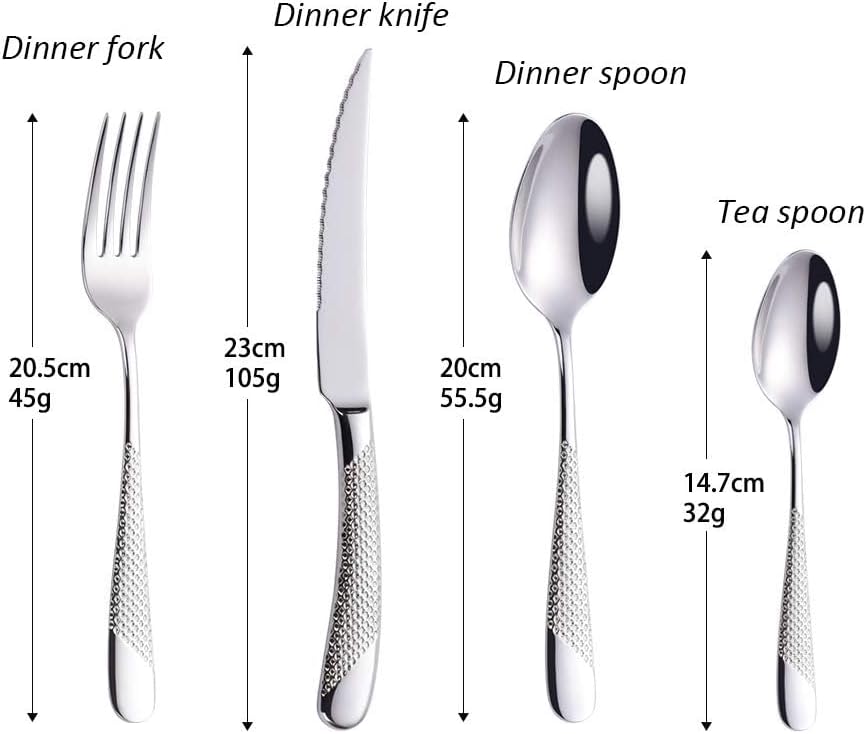 Besteck Besteck Set, Edelstahl Elegant Exquisit Dauerhaft, Steak Messer Gabel Löffel Für Zuhause, Ho