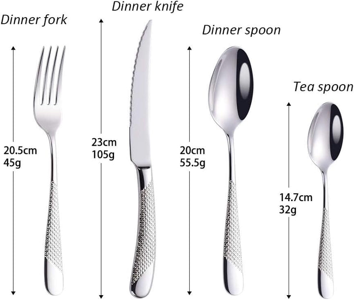 Besteck Besteck Set, Edelstahl Elegant Exquisit Dauerhaft, Steak Messer Gabel Löffel Für Zuhause, Ho