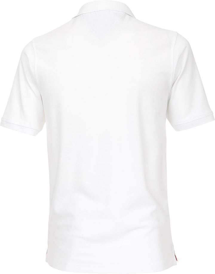 CasaModa Herren Polo-Shirt unifarben Brusttasche M Weiss, M Weiss