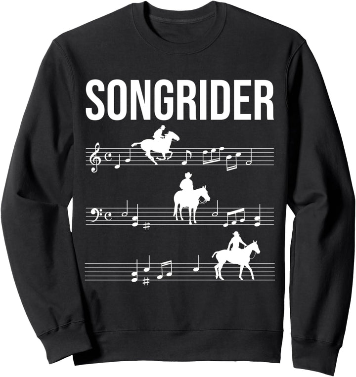 Pferde Musik Note Musiker Pferd Ride Songwriter Sweatshirt