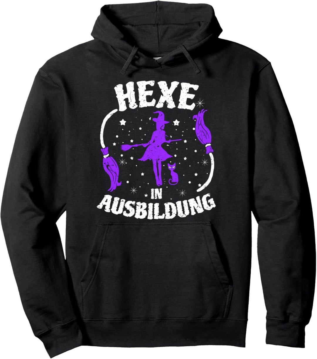 Hexe In Ausbildung Halloween Schwarze Magie Hexerei Hexen Pullover Hoodie