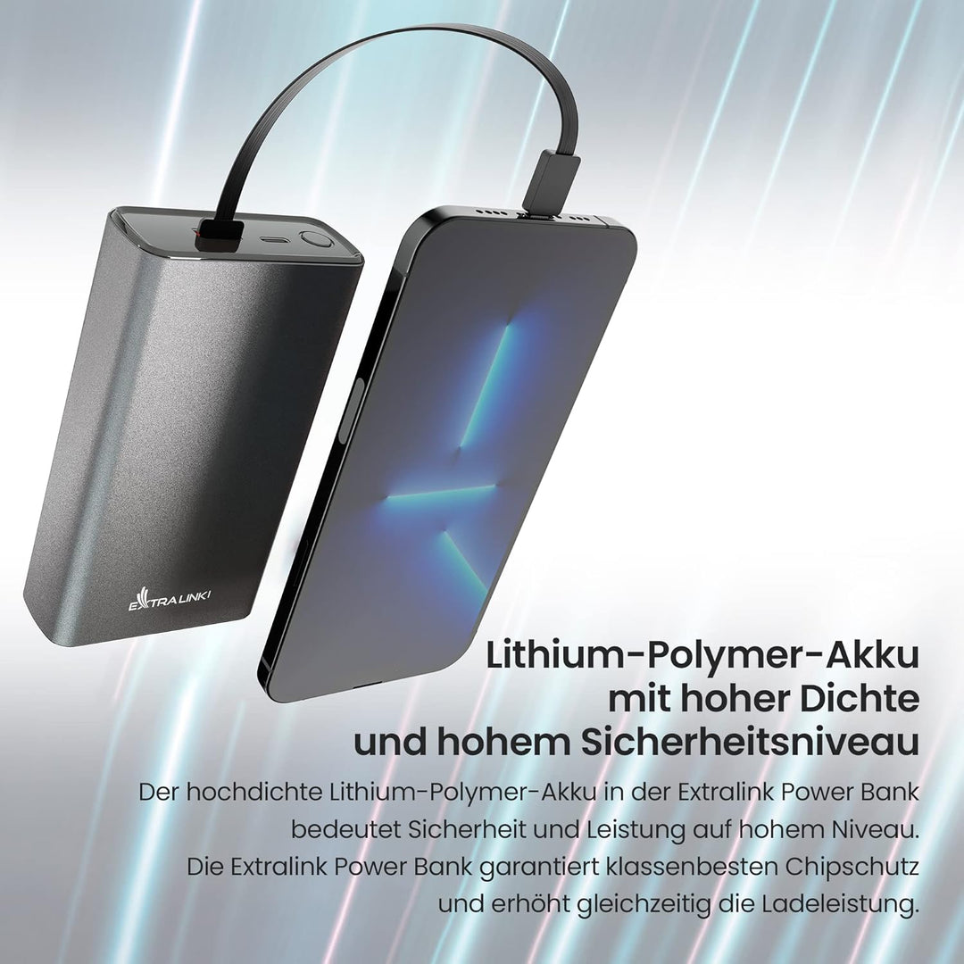 Powerbank 20000mAh Powerbank Schnellladefunktion bis zu 45W PD Power Bank USB C 20000mAh Robustes Ge