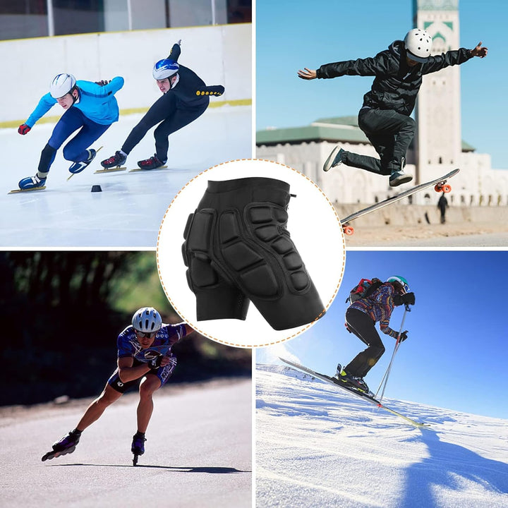 Relaxyee Schützende gepolsterte Shorts, 3D-Schutz, Kurze Hose, Hüftpolster-Kompressionsshorts, Aufpr