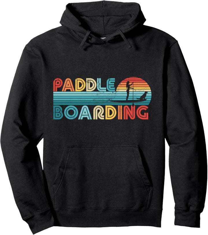 Paddleboarding Paddleboarding Mädchen Hund SUP Sonnenuntergang Geschenk Pullover Hoodie