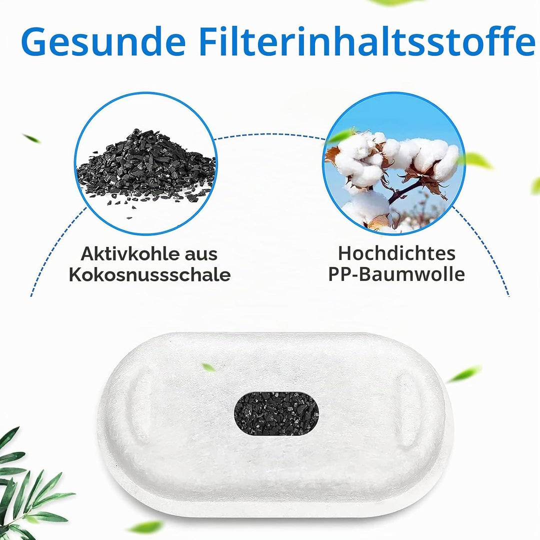 Katzenbrunnen Filter, Vindox 16 Stück Ersatzfilter mit Aktivkohle Kohlefilter für 2L/3.2L/4L Edelsta
