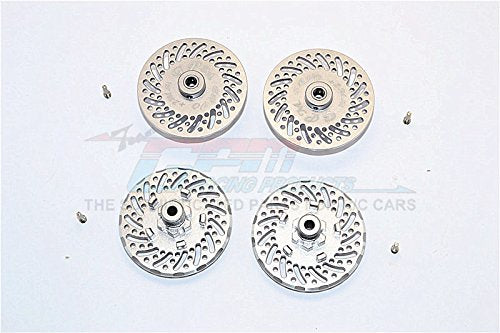 GPM for Traxxas E-Revo Brushless Edition Aluminum Wheel Hex Claw +2mm with Brake Disk - 4Pcs Set Gra