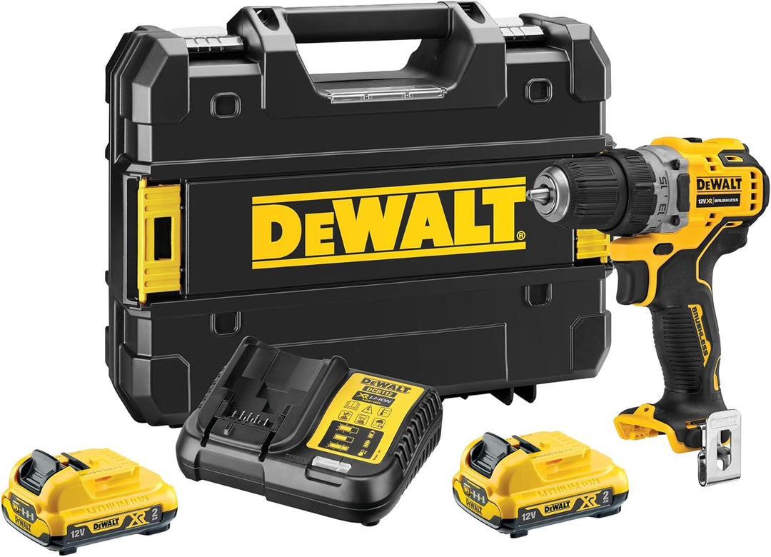 Dewalt 12 Volt Akku Bohrschrauber DCD701D2 (bürstenloser Motor, 15-Stufen Drehmomenteinstellung, 2-G