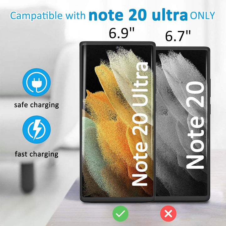 Gladgogo Akku Hülle für Samsung Galaxy Note 20 Ultra 5G, [6000 mAh] Zusatzakku Ladehülle Handyhülle