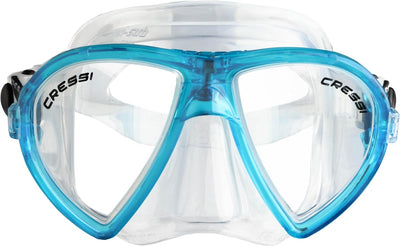 Cressi Tauchmaske Ocean Schnorchelmaske Transparent/Aquamarin, Schnorchelmaske Transparent/Aquamarin