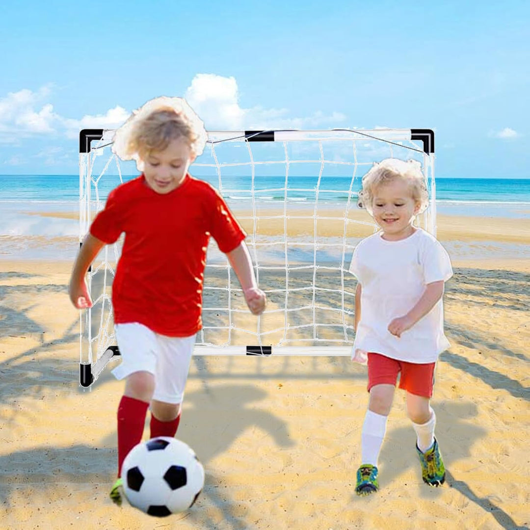 Tragbares Fussballtor - Einseitiges Rebound-Fussballtor Mit Netz, Aufblasbarem Fussball Und Luftpump