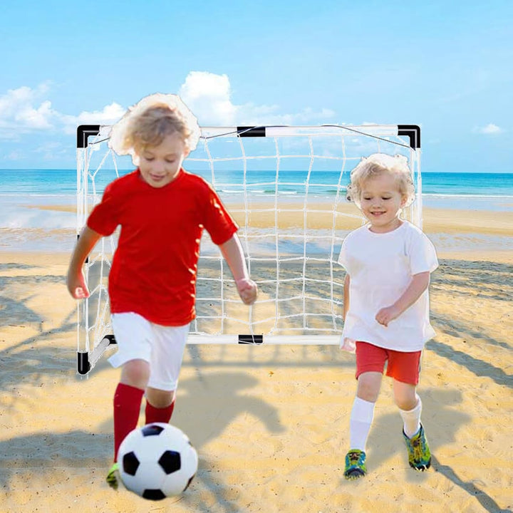 Tragbares Fussballtor - Einseitiges Rebound-Fussballtor Mit Netz, Aufblasbarem Fussball Und Luftpump
