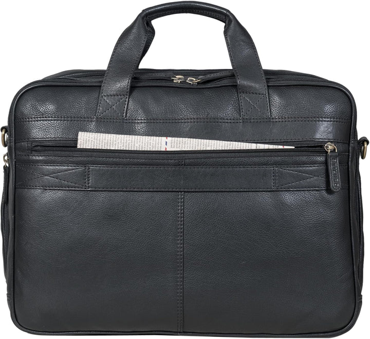 STILORD 'Arnold' Geräumige Laptoptasche Leder 17.3 Zoll bis 19 Zoll Vintage Aktentasche Lehrertasche